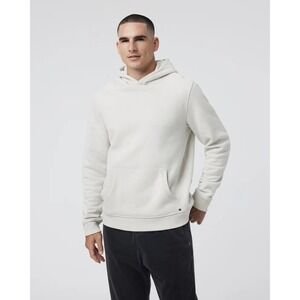 Vuori Seaside Pullover Hoodie Men's XL Salt Taupe Organic Cotton Streetwear